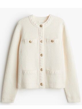 H&M Knit Cardigan with Gold Buttons